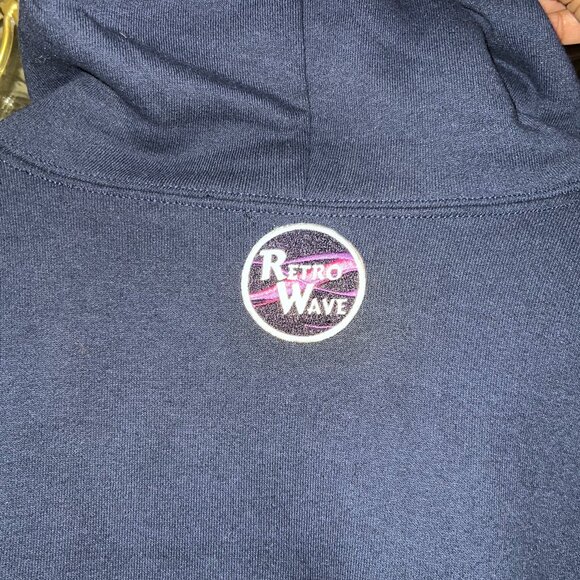 ☥ Brass Ankh Hoodie Navy Blue Size Small ☥ - Picture 7 of 7